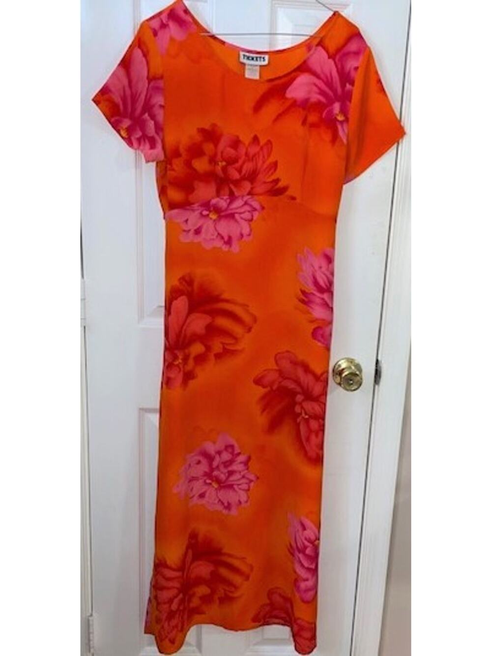 Vintage Tickets Dress Sz L EUC